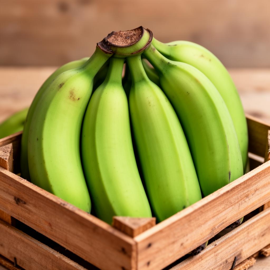Burro plantains from Nicaragua at La Queen Produce wholesale warehouse